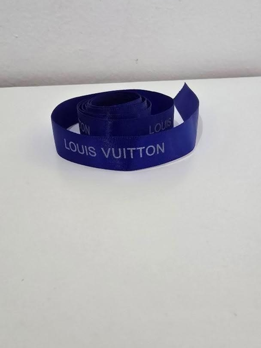 Louis Vuitton Royal Blue Branded Satin Ribbon